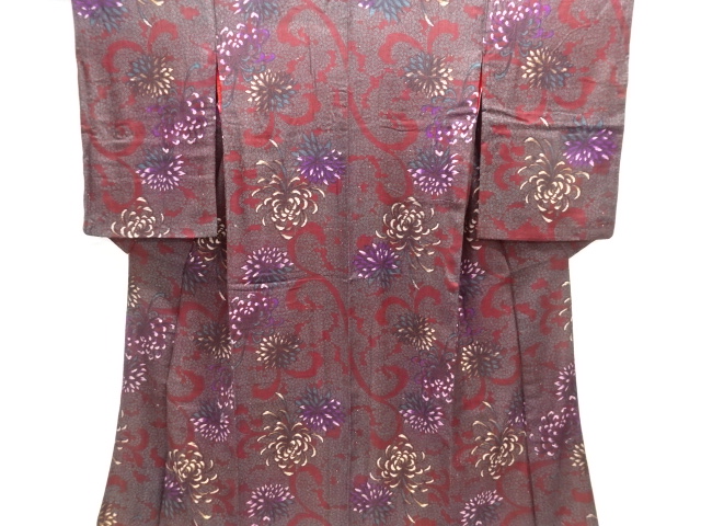 JAPANESE KIMONO / ANTIQUE KIMONO / KIKU